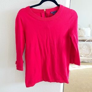 Women's Red Gap Mid Sleeve Top Size Medium